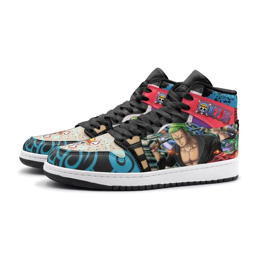 Roronoa Zoro Wano One Piece Air Jordan 1 High Top Shoes