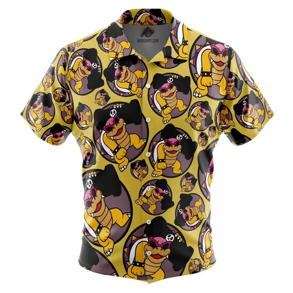Roy Koopa Super Mario Bros Button Up Hawaiian Shirt