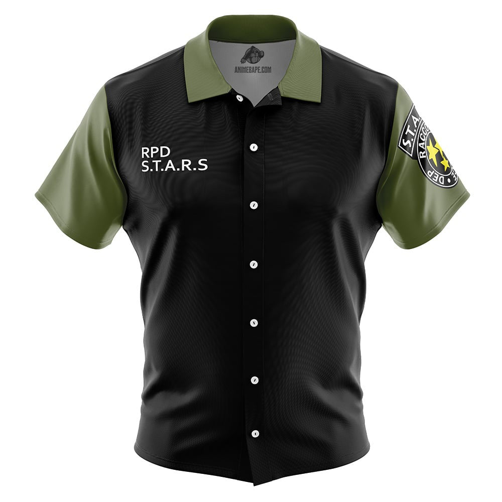 RPD S.T.A.R.S. Resident Evil Button Up Hawaiian Shirt