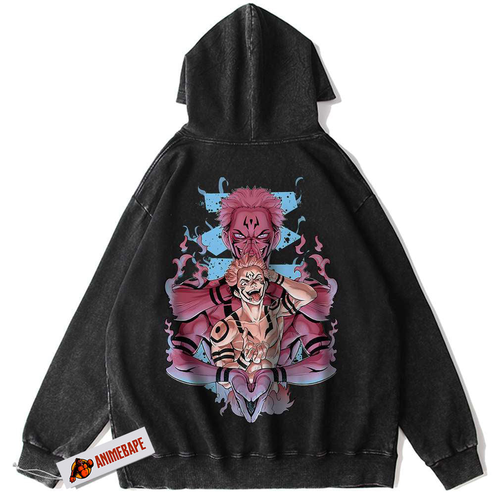 Ryomen Sukuna Jujutsu Kaisen Vintage Hoodie for Anime Fans