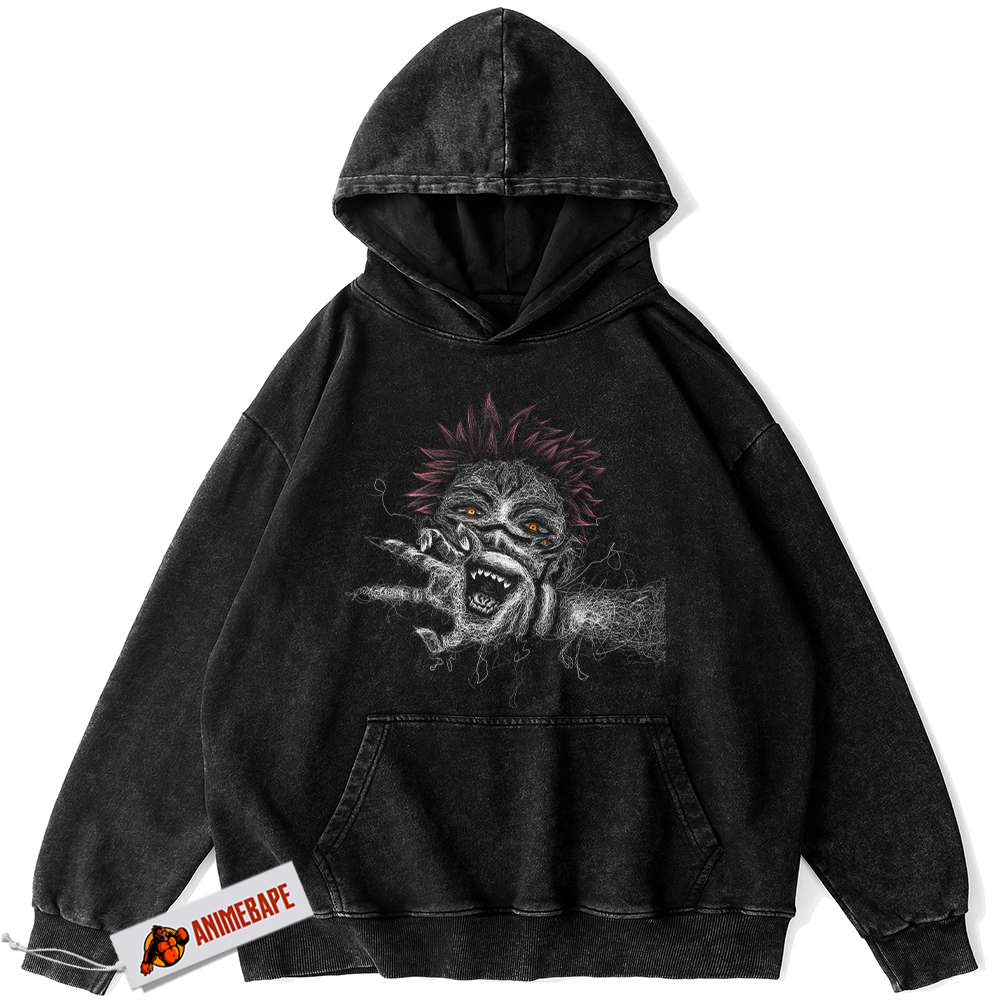 Ryomen Sukuna Jujutsu Kaisen Anime Vintage Hoodie for Fans
