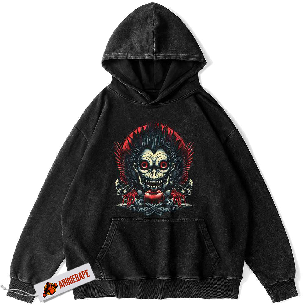 Death Note Ryuk Face Vintage Anime Hoodie for Fans and Collectors