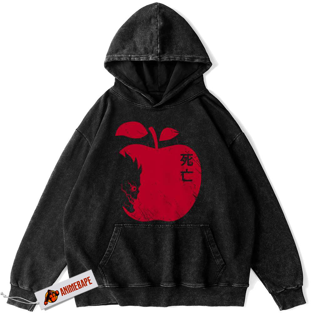 Death Note Ryuk Apple Vintage Anime Hoodie for Fans and Collectors