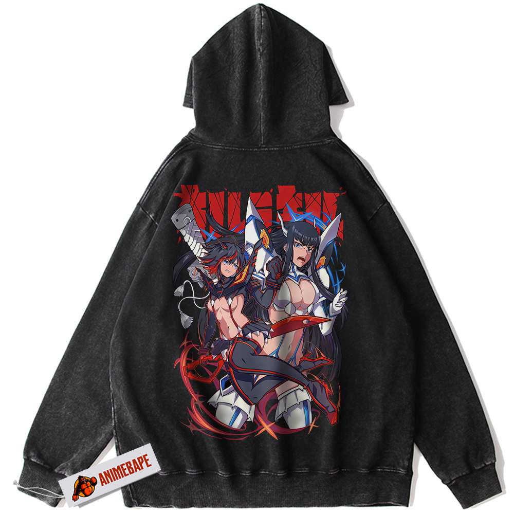 Ryuko Matoi Satsuki Kiryuin Kill la Kill Vintage Anime Hoodie