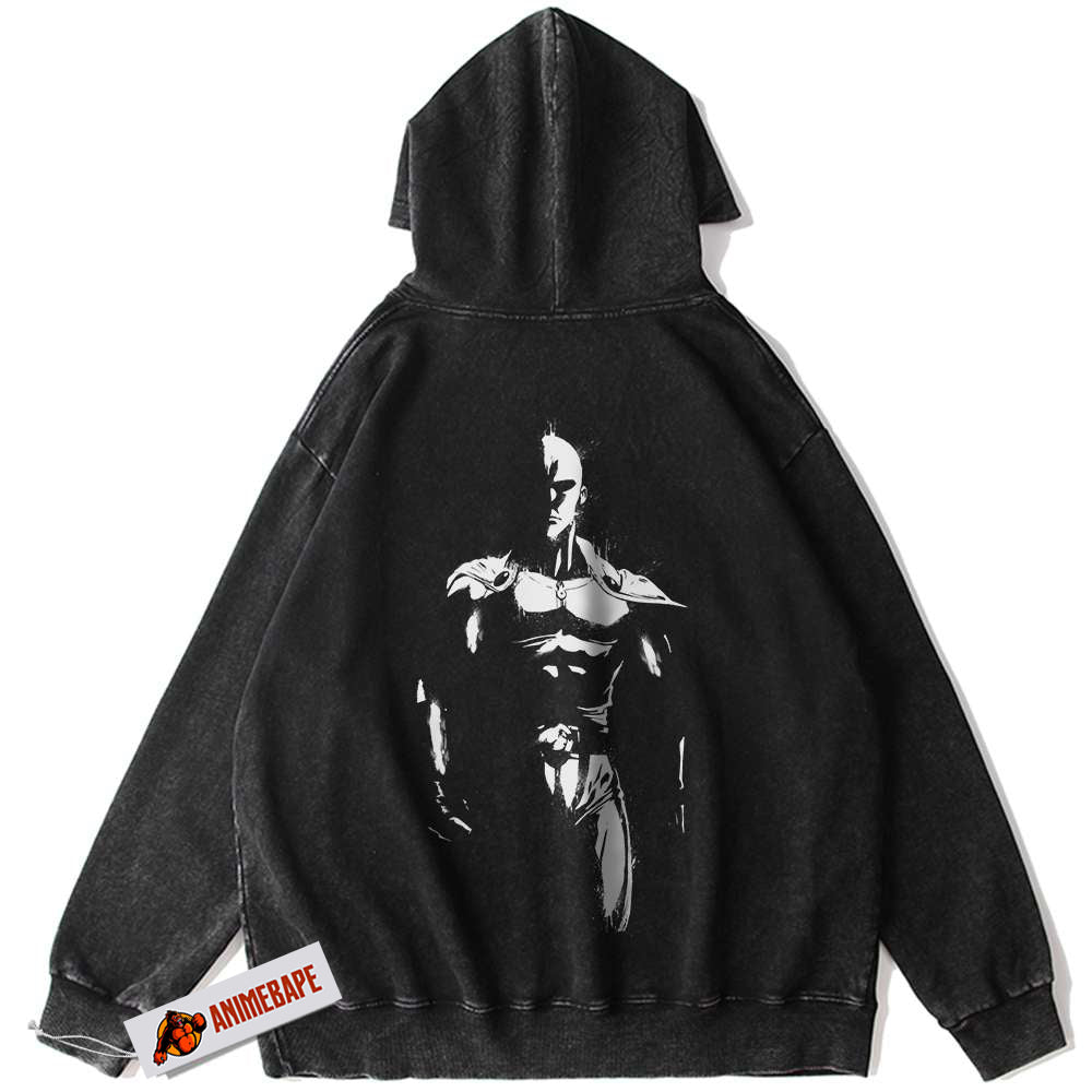 Saitama One Punch Man Vintage Anime Hoodie for Fans