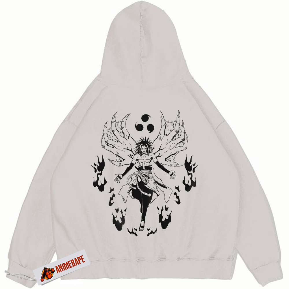 Sasuke Uchiha Vintage Hoodie, Naruto Anime Hoodie for Fans