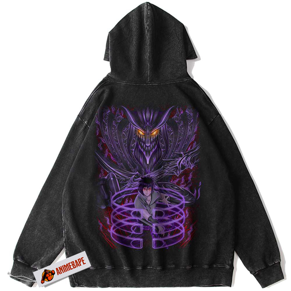 Sasuke Uchiha Anime Hoodie, Vintage Naruto Hoodie for Fans