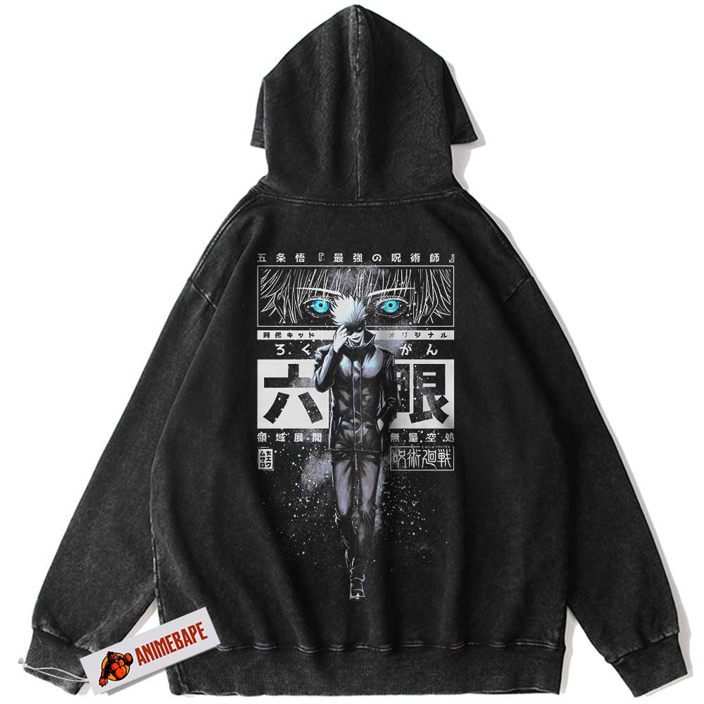 Satoru Gojo Anime Hoodie, Jujutsu Kaisen Vintage Hoodie for Fans