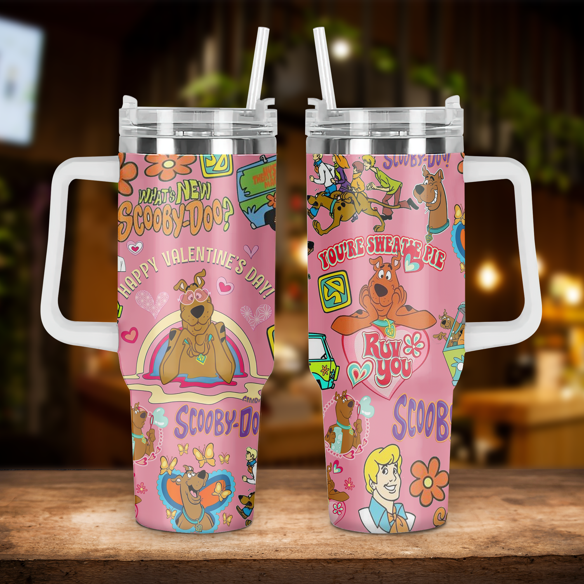 Scooby-Doo Happy Valentine Day Large Tumbler