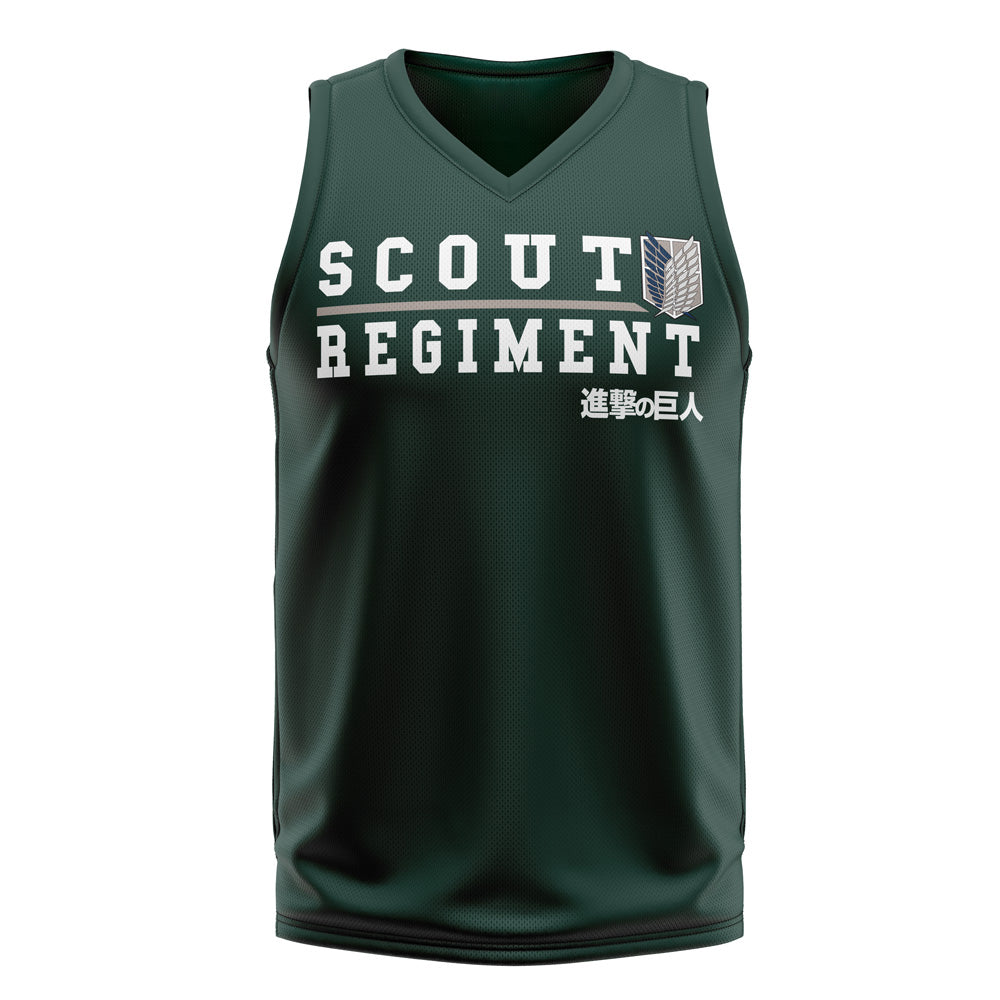 Scouting Regiment Attack on Titan V-Neck Basketball Jersey