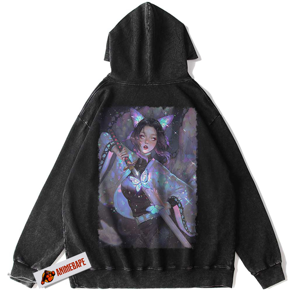 Demon Slayer Shinobu Kocho Vintage Hoodie for Anime Fans