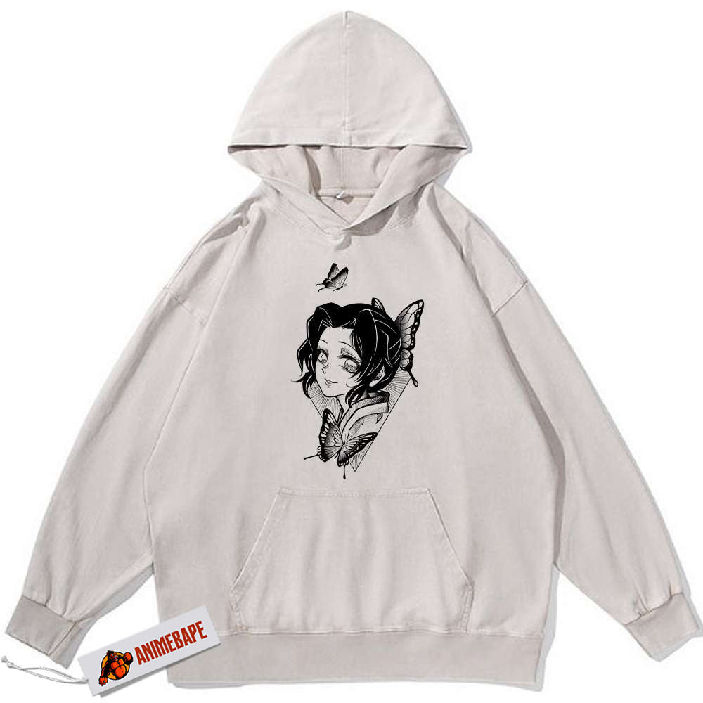 Demon Slayer Shinobu Kocho Vintage Hoodie, Anime Hoodie for Fans