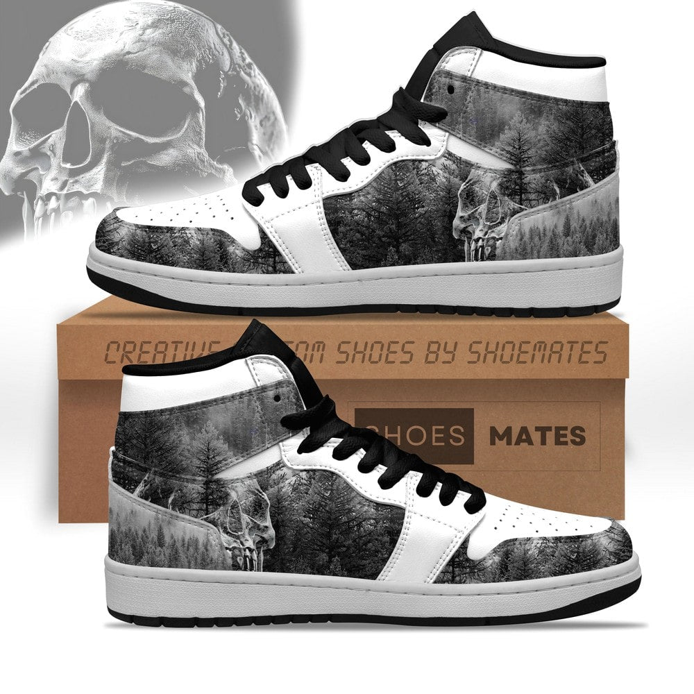 Skull And Fir AJ1 High Top Shoes