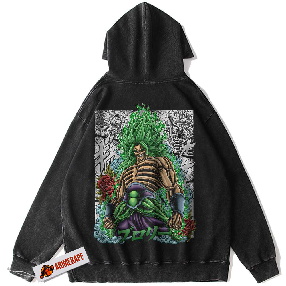 Dragon Ball Z Skull Broly Vintage Anime Hoodie, DBZ Hoodie