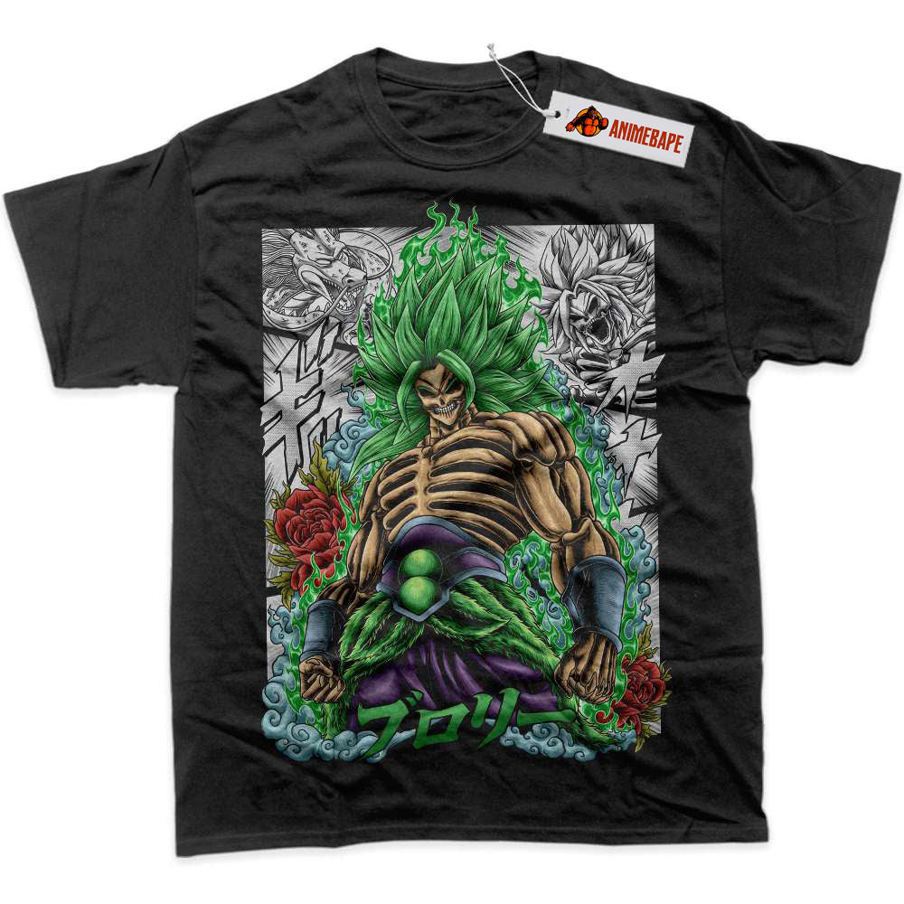 Skull Broly Dragon Ball Z Graphic T-Shirt, Anime DBZ Shirt