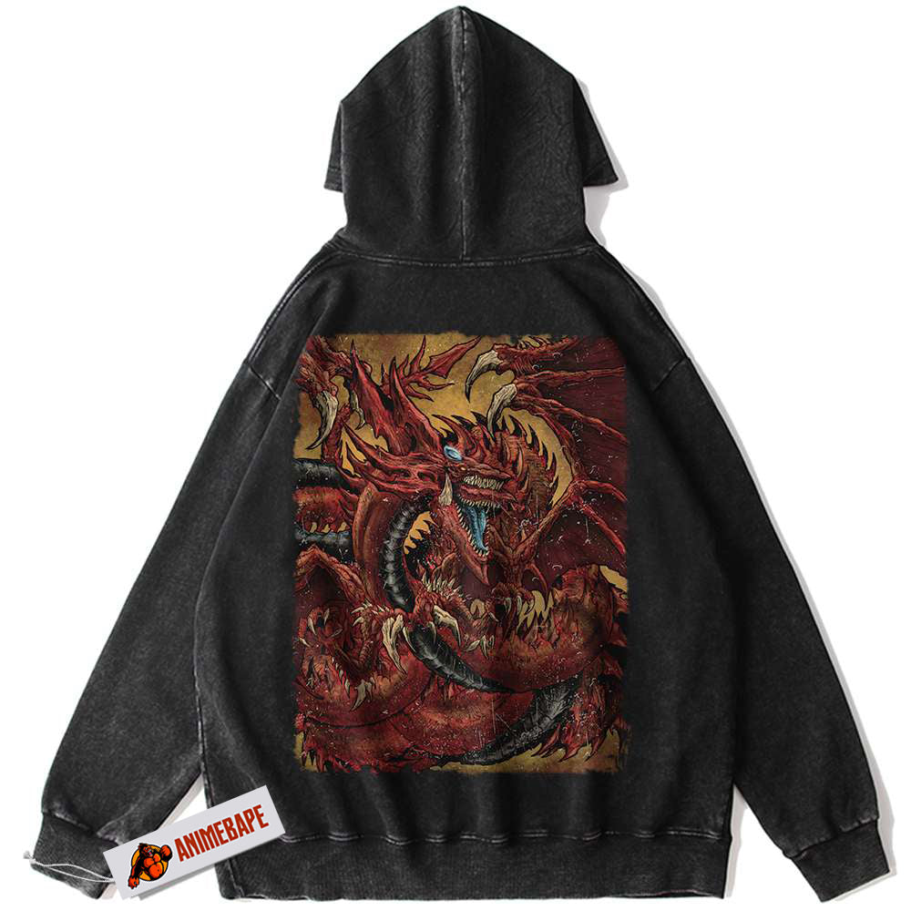 Slifer the Sky Dragon Anime Hoodie, Vintage Yu-Gi-Oh! Sweatshirt