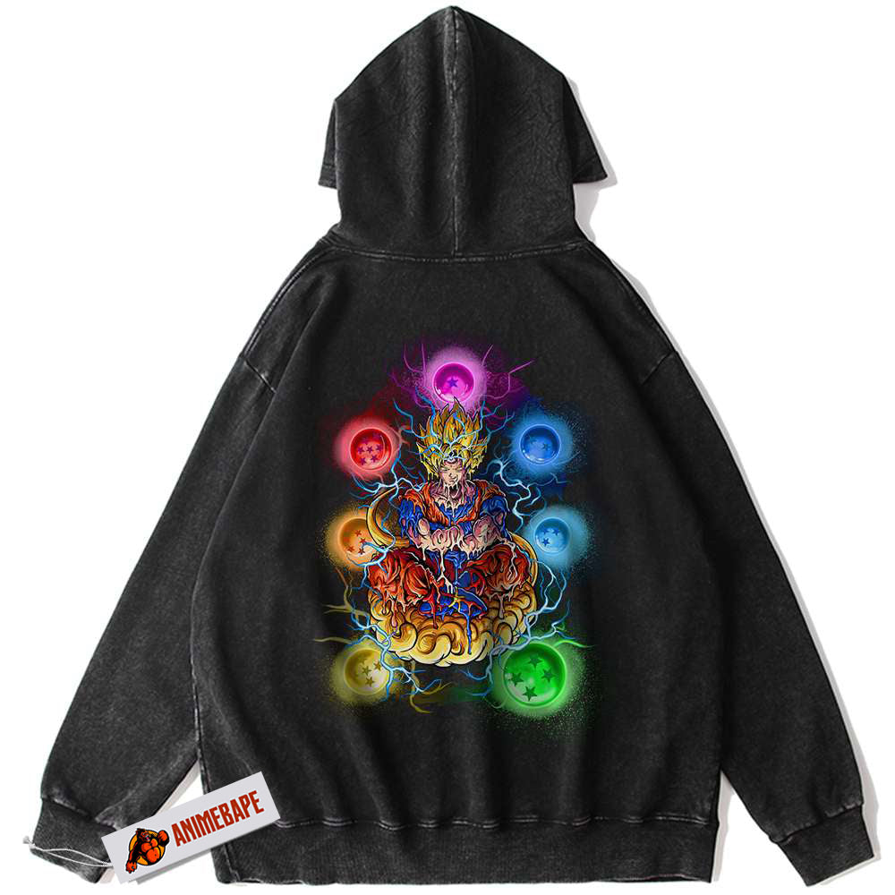 Dragon Ball Z Son Goku Vintage Hoodie, Anime DBZ Hoodie