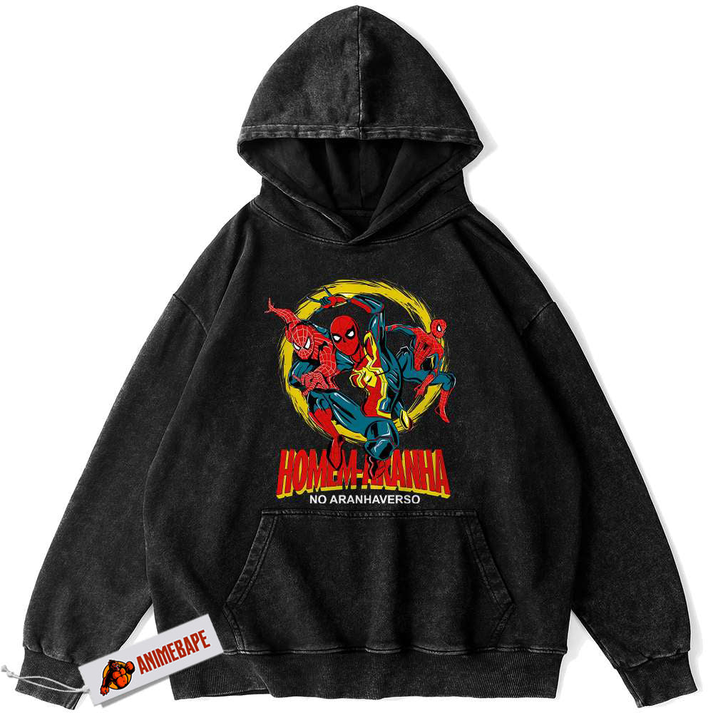 Vintage Spider-Man Hoodie, Marvel Comics Graphic Hooded Sweatshirt