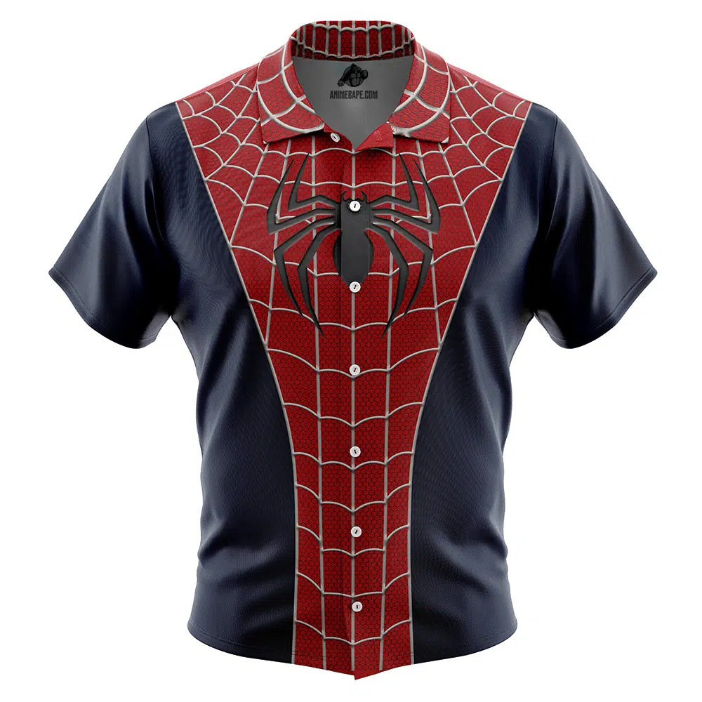 Spiderman Marvel Comics Button Up Hawaiian Shirt