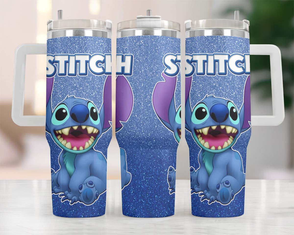 Stitch Disney Stitch Sitting Cute Large Tumbler