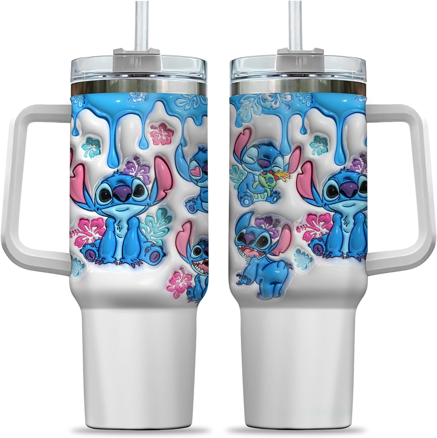 Stitch Disney Inflated Cute Stitch Disney Poses Large Tumbler