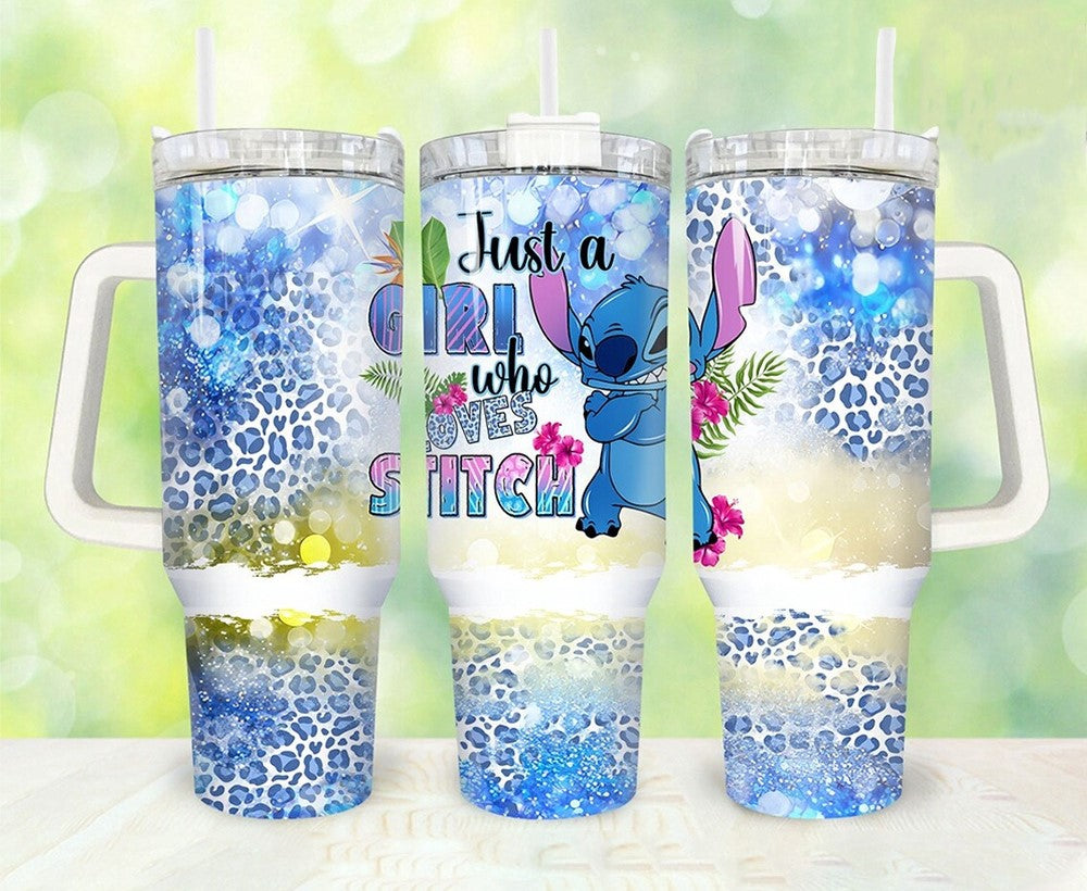 Stitch Disney Just A Girl Who Loves Stitch Disney Large Tumbler