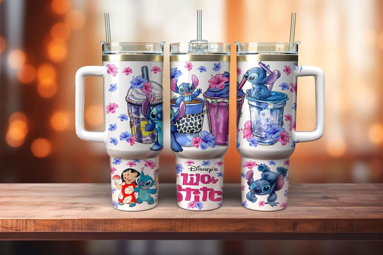 Stitch Disney Lilo And Stitch Disney Coffee Drinks Large Tumbler