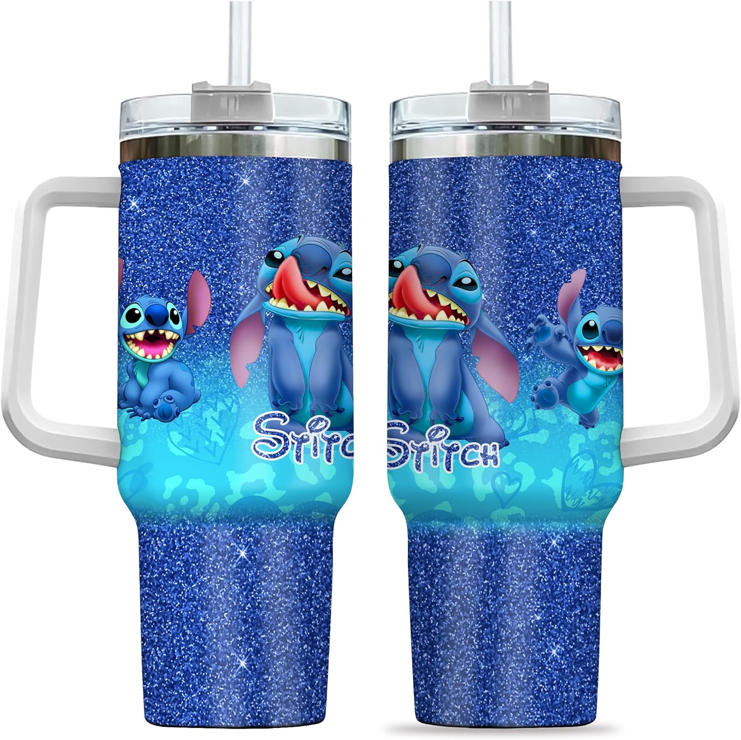 Stitch Disney Licking Tounge Large Tumbler