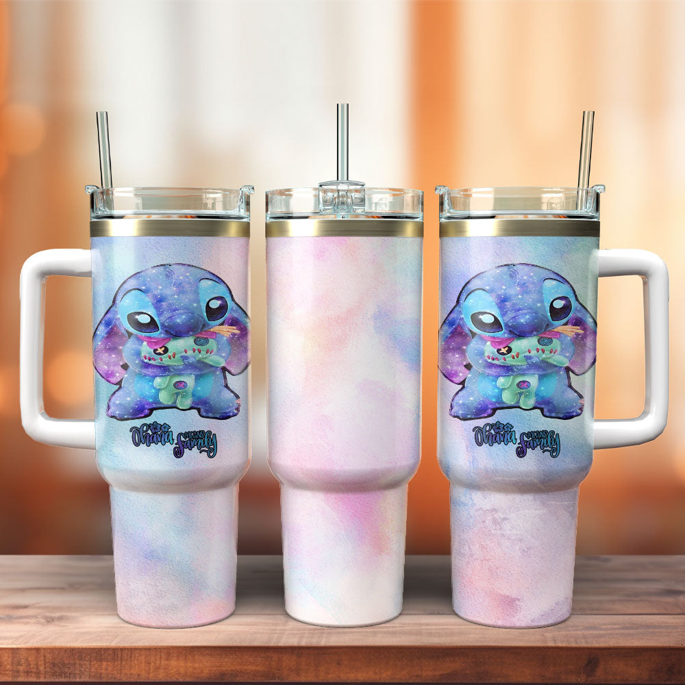 Stitch Disney Ohana Means Family Large Tumbler