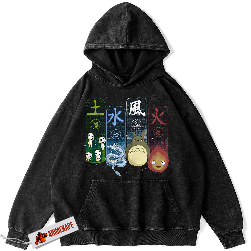 Studio Ghibli Anime Vintage Hoodie for Fans and Collectors