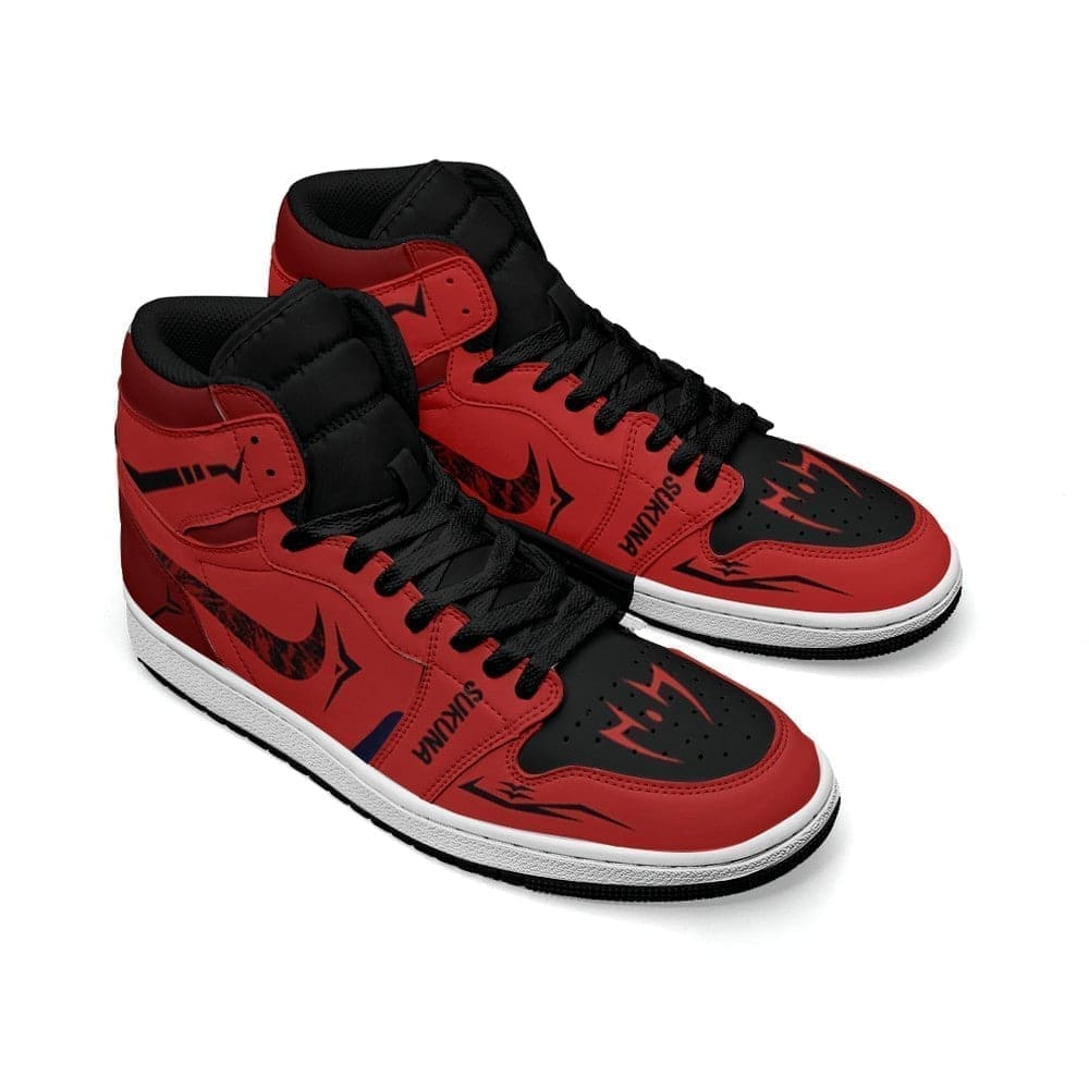 Embrace Cursed Power with Sukuna Air Jordan 1 High Top Shoes
