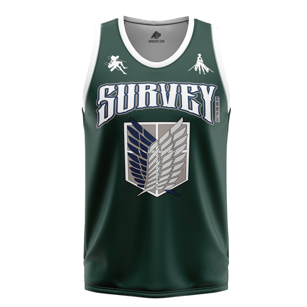 Survey Corps Ackerman Attack on Titan Basketball Jersey