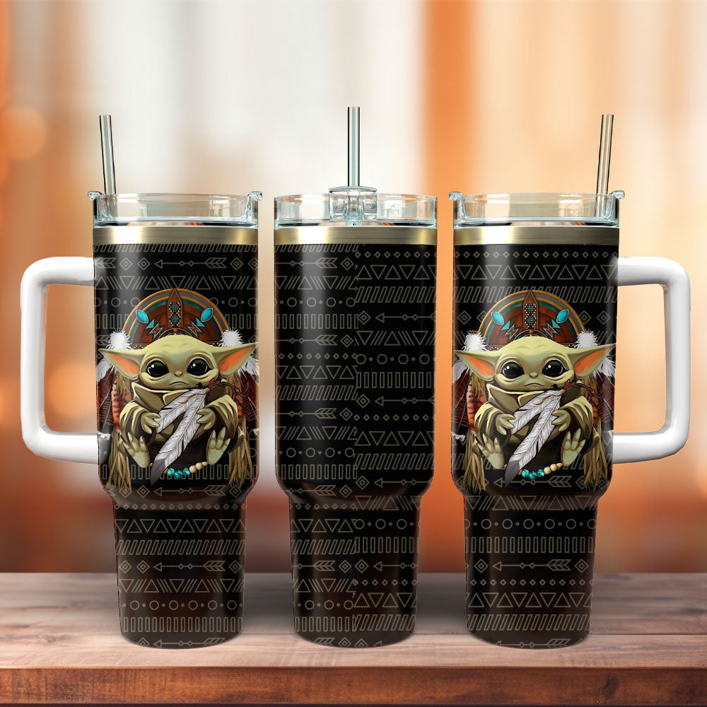Star Wars Baby Yoda Tribal Large Tumbler