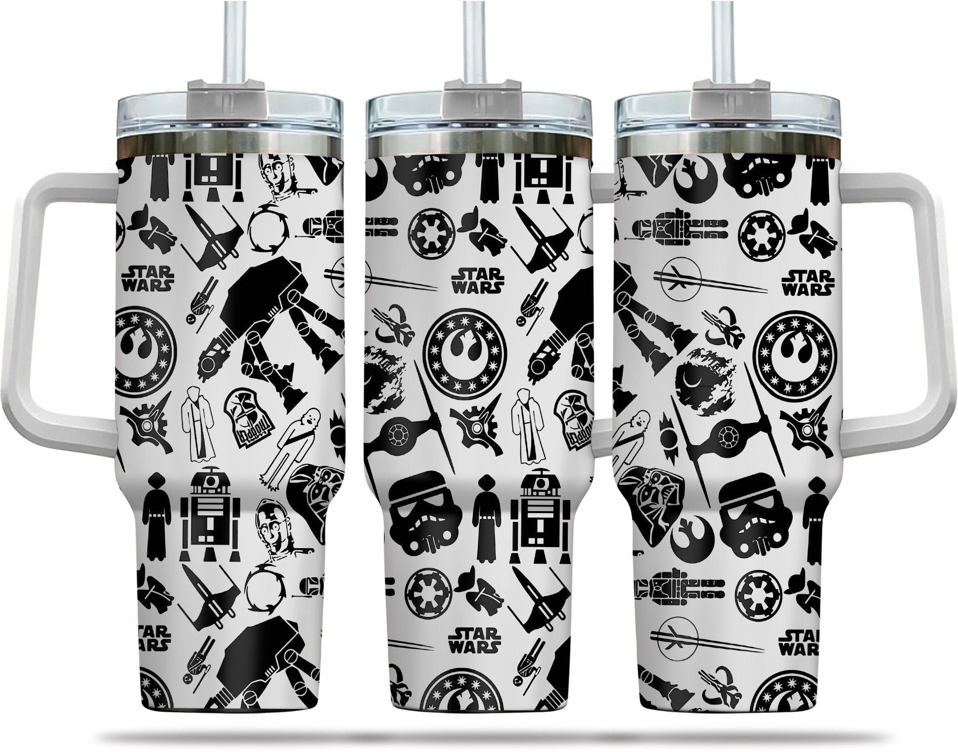 Star Wars Droidss Silhouette Large Tumbler