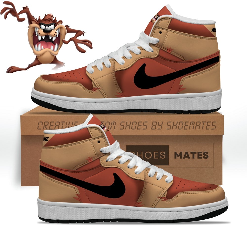Tasmanian Devil Looney Tunes Air Jordan 1 High Top Shoes