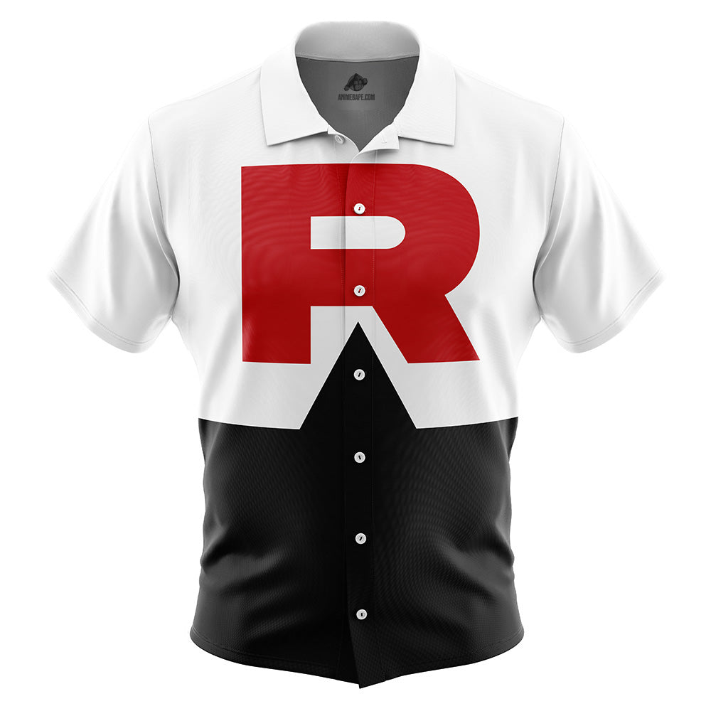 Team Rocket Pokemon Button Up Hawaiian Shirt