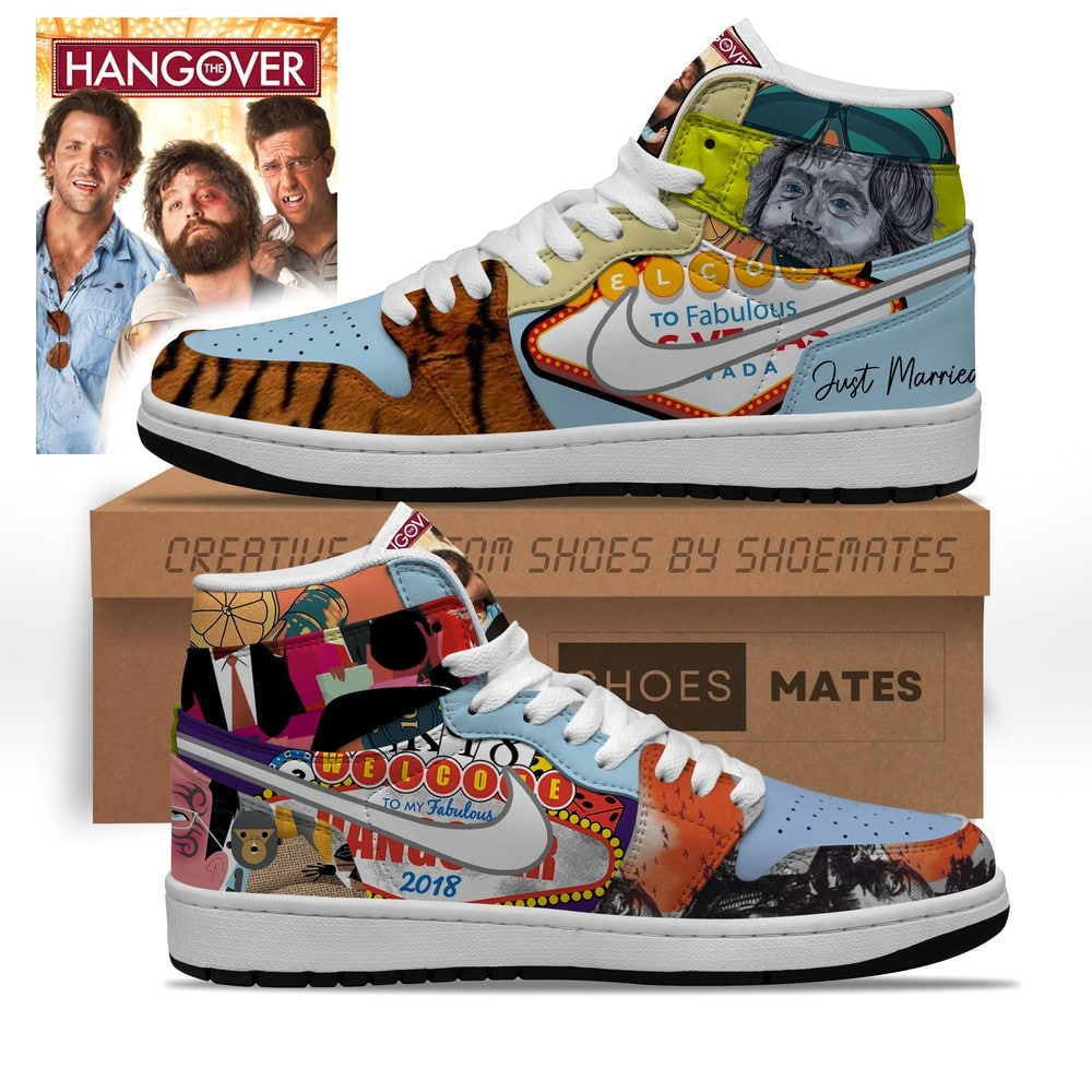 The Hangover Air Jordan 1 High Top Shoes