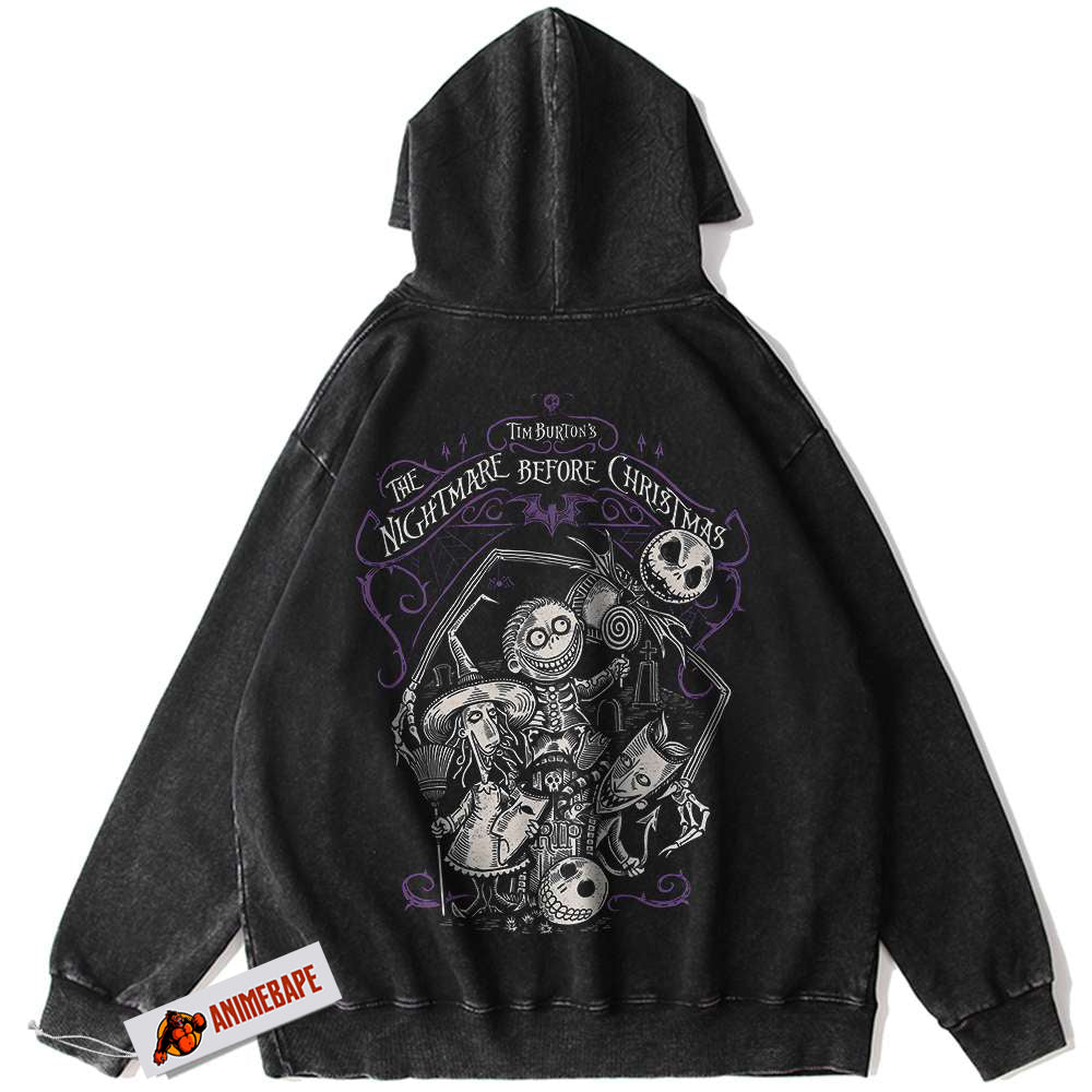 Nightmare Before Christmas Animated Vintage Hoodie for Men and Women