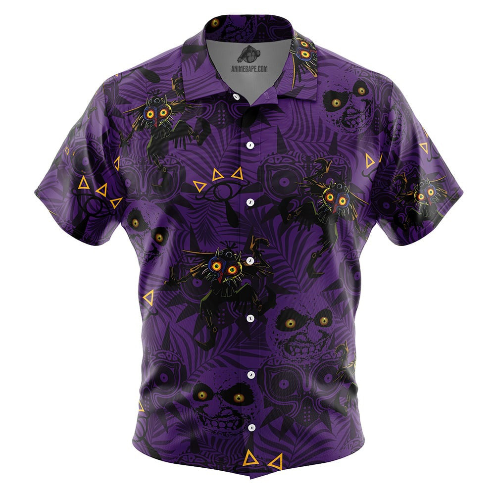 the Skull Kid Majora's Mask Legend of Zelda Button Up Hawaiian Shirt