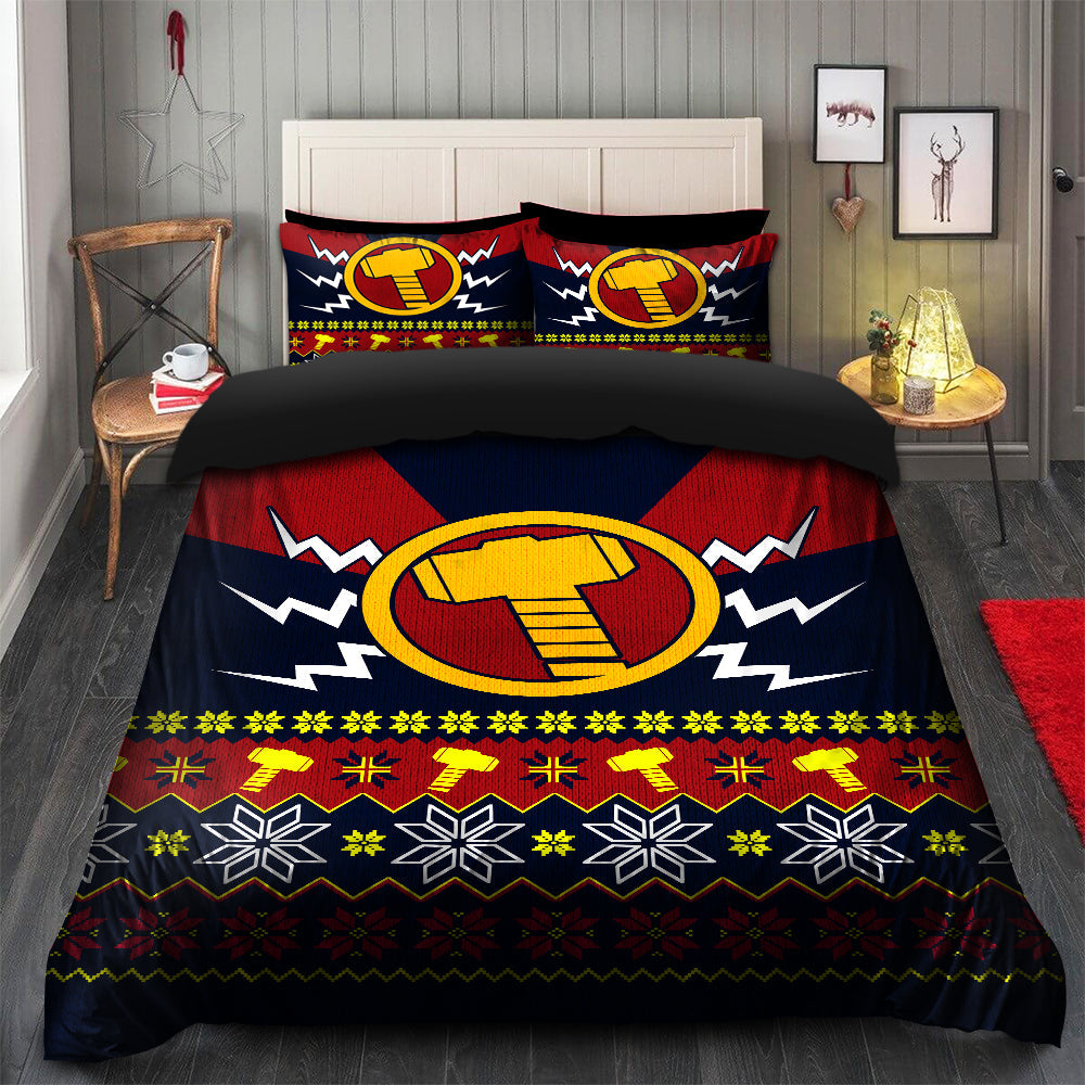 Thor Duvet Cover Christmas Bedding Set with 2 Pillowcases