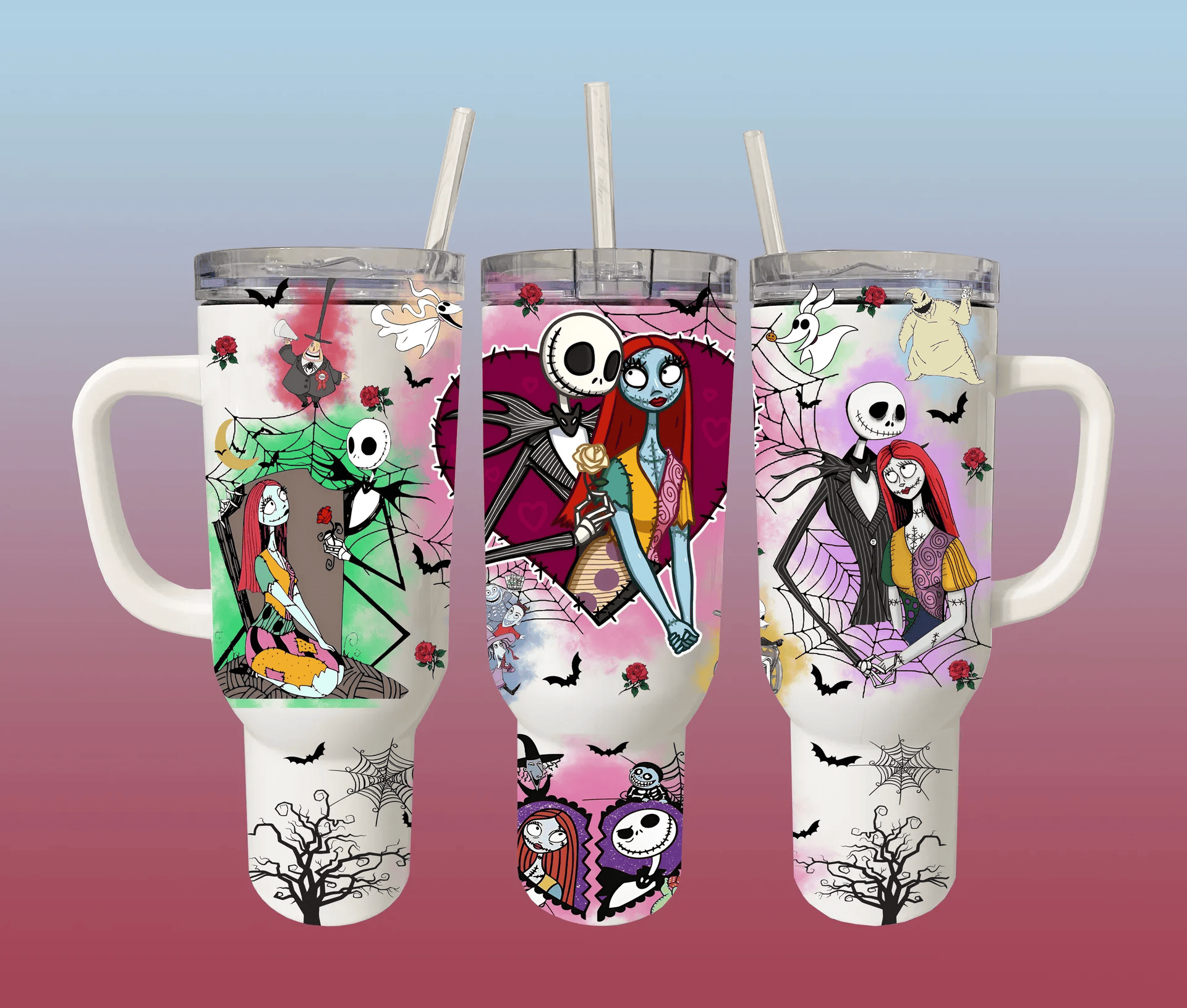 The Nightmare Before Christmas Jack And Sally Nightmare Before Christmas Large Tumbler
