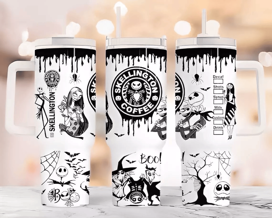 The Nightmare Before Christmas Skellington Coffee Sally Oogie Boys Large Tumbler