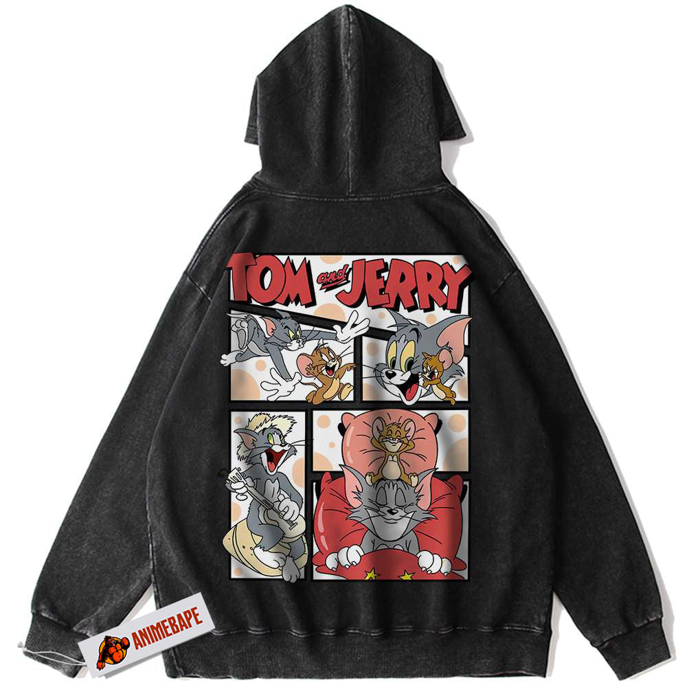 Vintage Tom and Jerry Animated Hoodie for Fans and Collectors