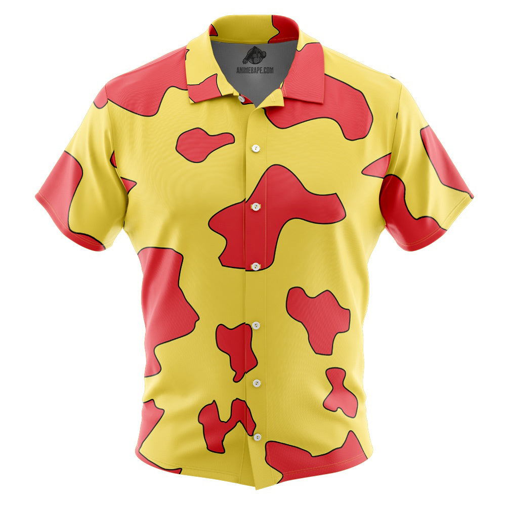 Trafalgar Law Film Red One Piece Button Up Hawaiian Shirt