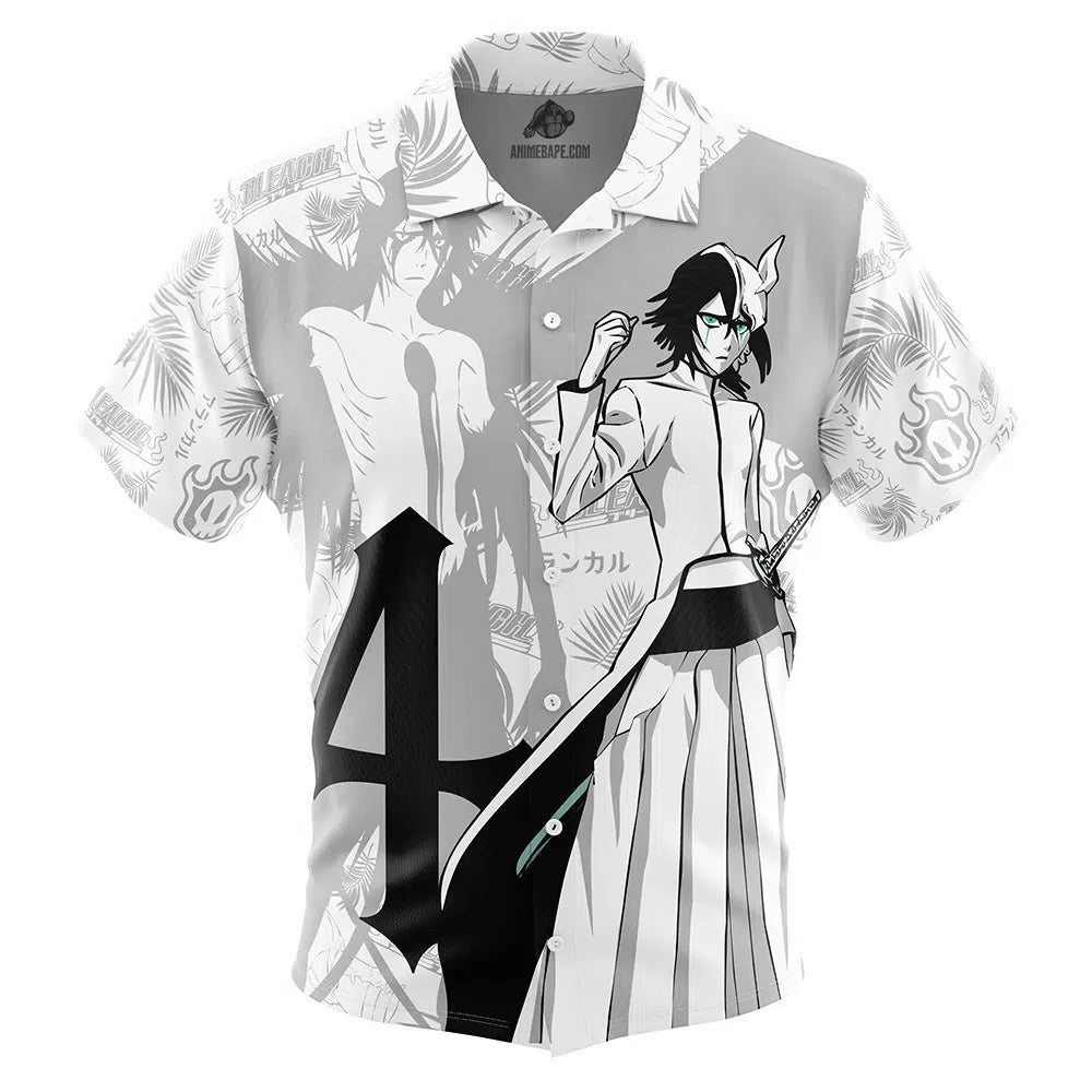 Ulquiorra Cuatro Espada Bleach Button Up Hawaiian Shirt