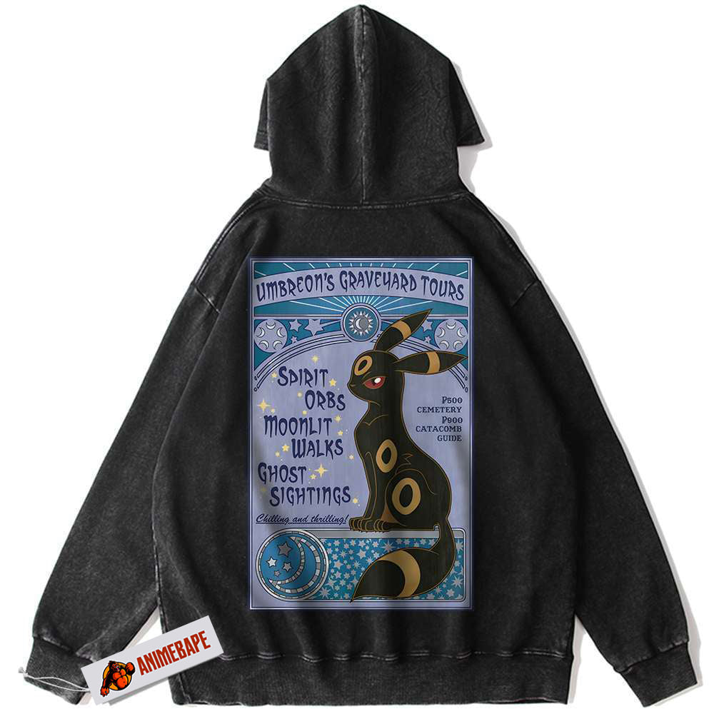Vintage Pokemon Umbreon Hoodie, Anime PKM Hoodie for Fans