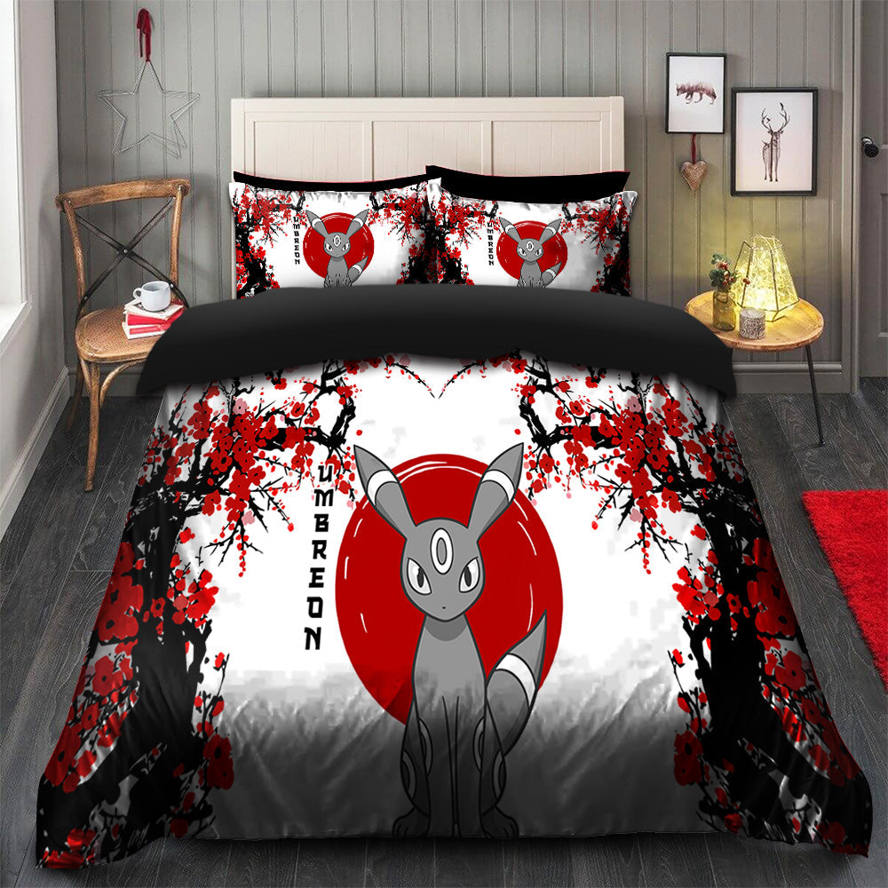 Umbreon Pokemon Bedding Set with Duvet Cover and 2 Pillowcases