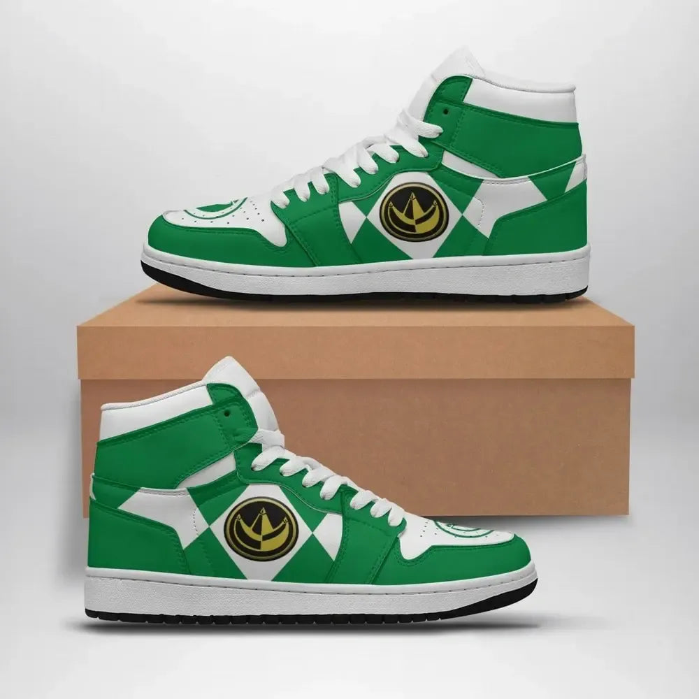 Green Ranger Mighty Morphin Special High Top Shoes