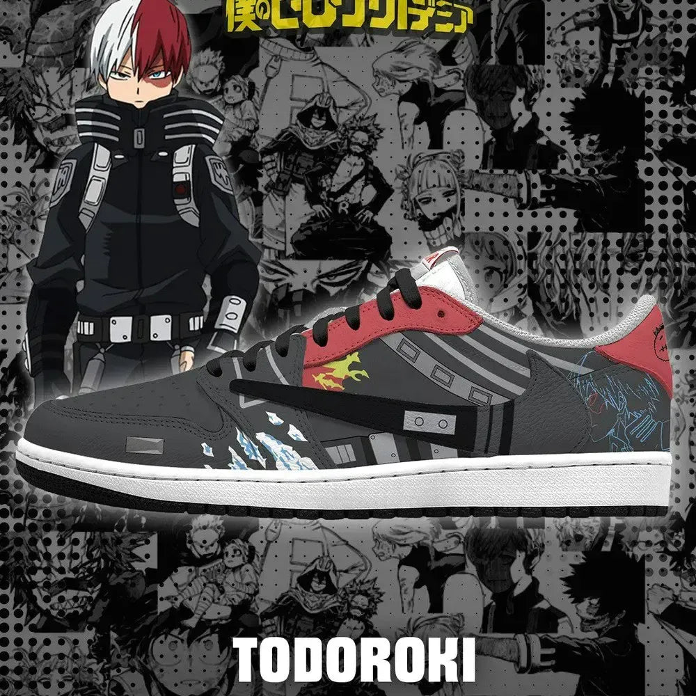Todoroki V.1 My Hero Academia New Low Top Shoes