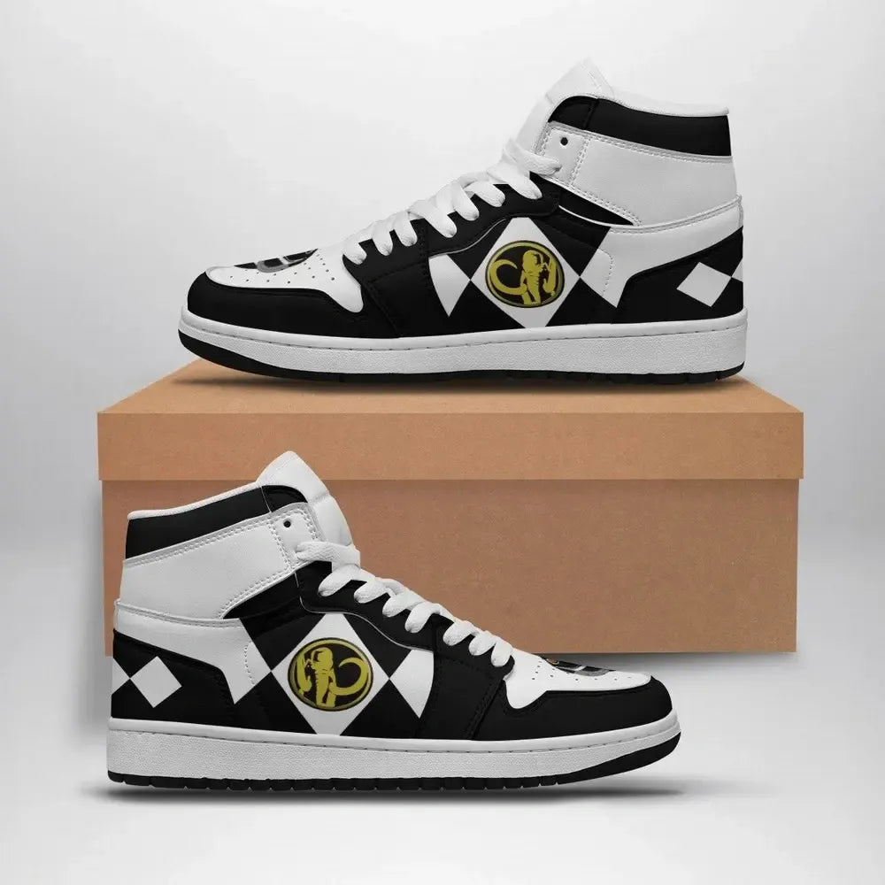 Black Ranger Mighty Morphin V2 Special High Top Shoes